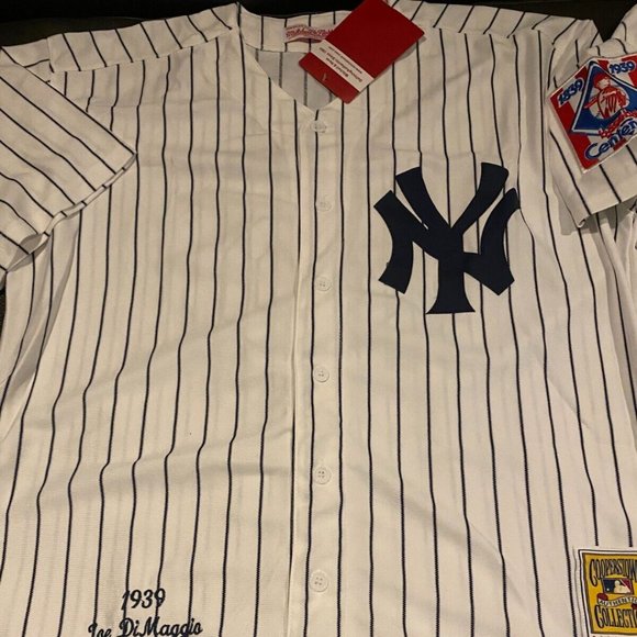 MITCHELL and NESS 1939 NY YANKEES JOE DIMAGGIO Men's JERSEY Sz M,L,XL,2X,3XL NWT - Picture 3 of 6